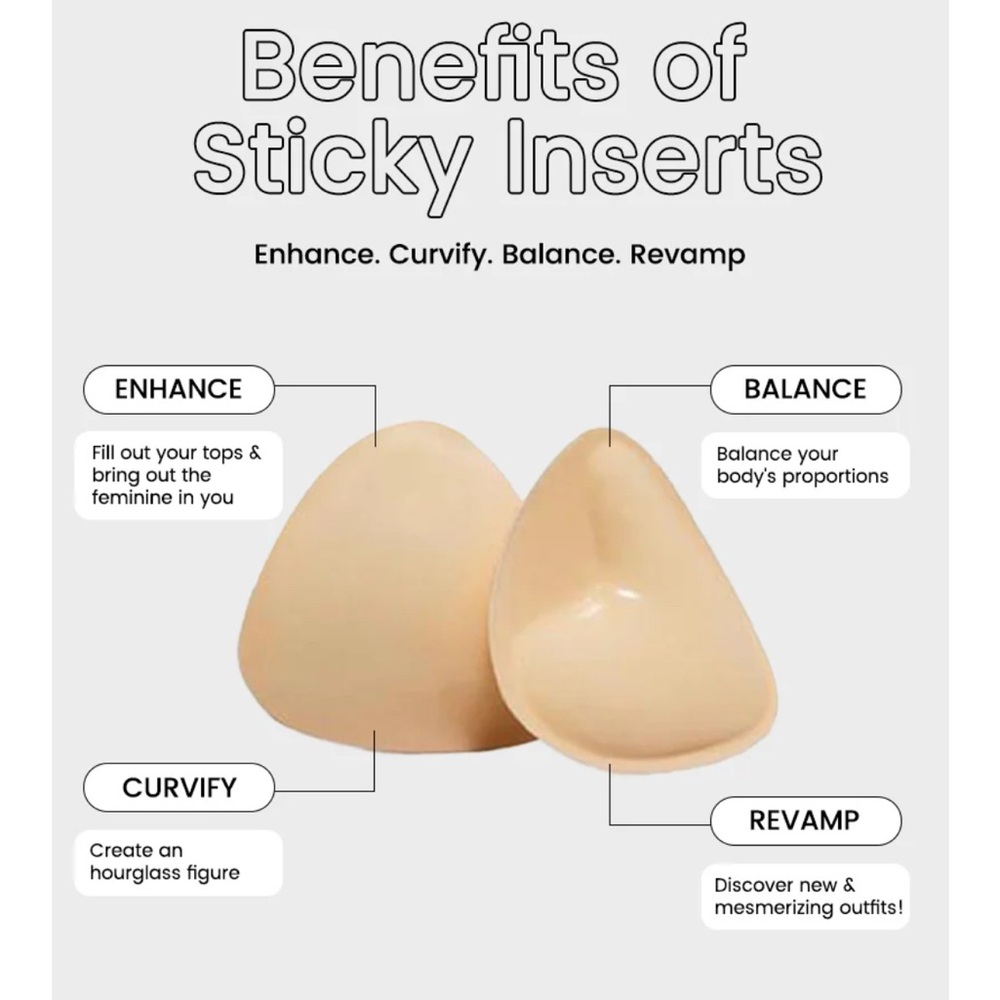 BRAND NEW - INSTANT BOOST BREAST LIFT STICKY INSERT PADS FROM SHE CURVE